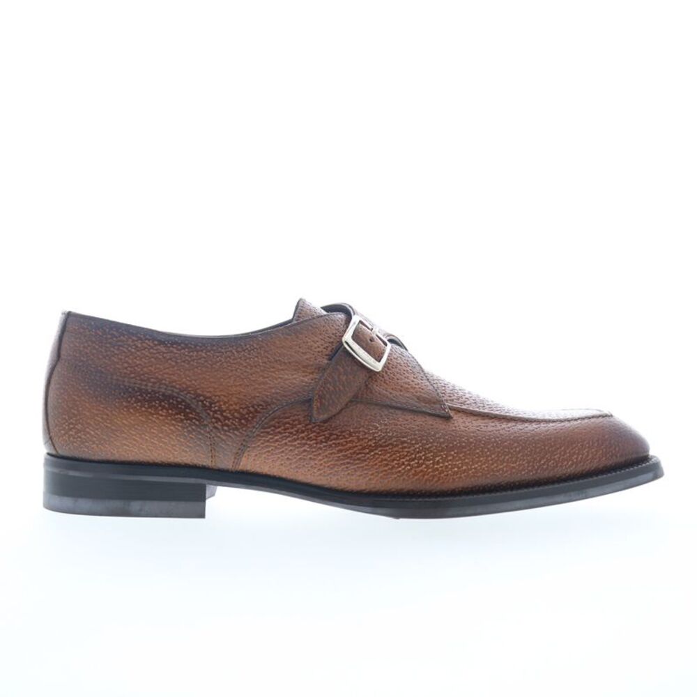 Di Bianco Mens Cremona Peccary Burnt Brown Shoes (NWT)